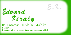 edvard kiraly business card